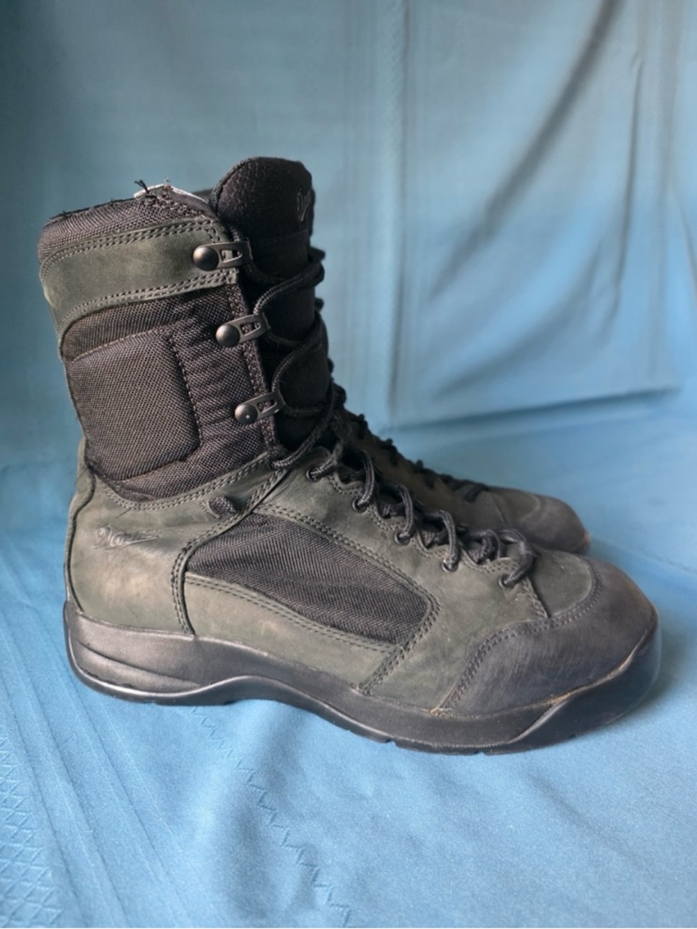 Danner Descender 8" Black Tactical Combat Boots 15407 Mens 10.5 EE Wide
